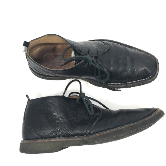 COACH Anthony Chukka Black Leather Mens Ankle Boots